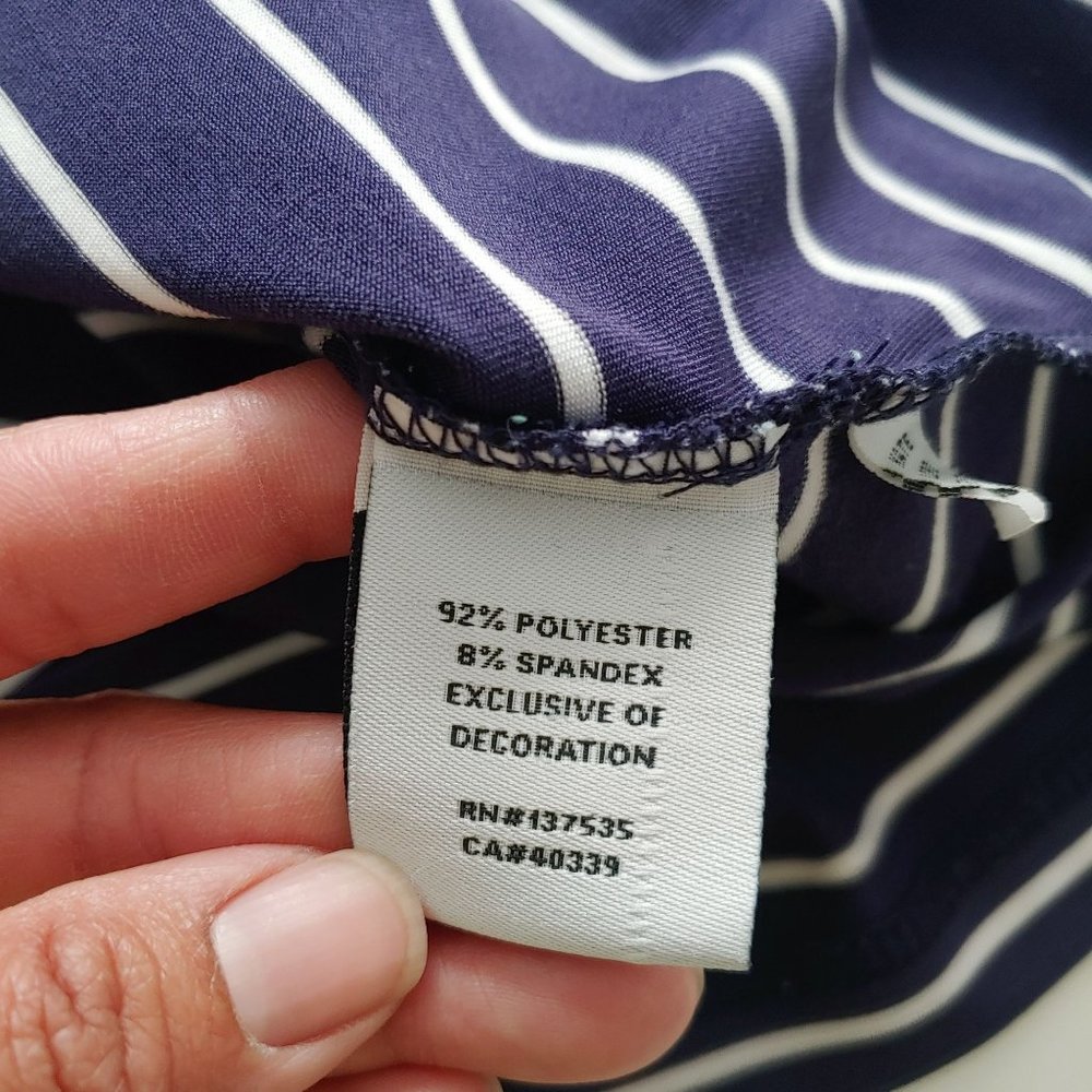 Kate Lord Performance Purple Striped Golf Shirt MEDIUM Breathable Short Sleeve - Picture 6 of 7